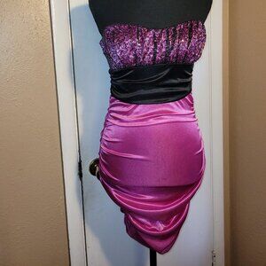 Xtradordinary Pink & Black Sequin Dress Small